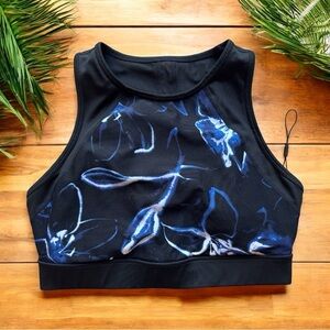 Donna Karan Active High Neck Sports Bra - L